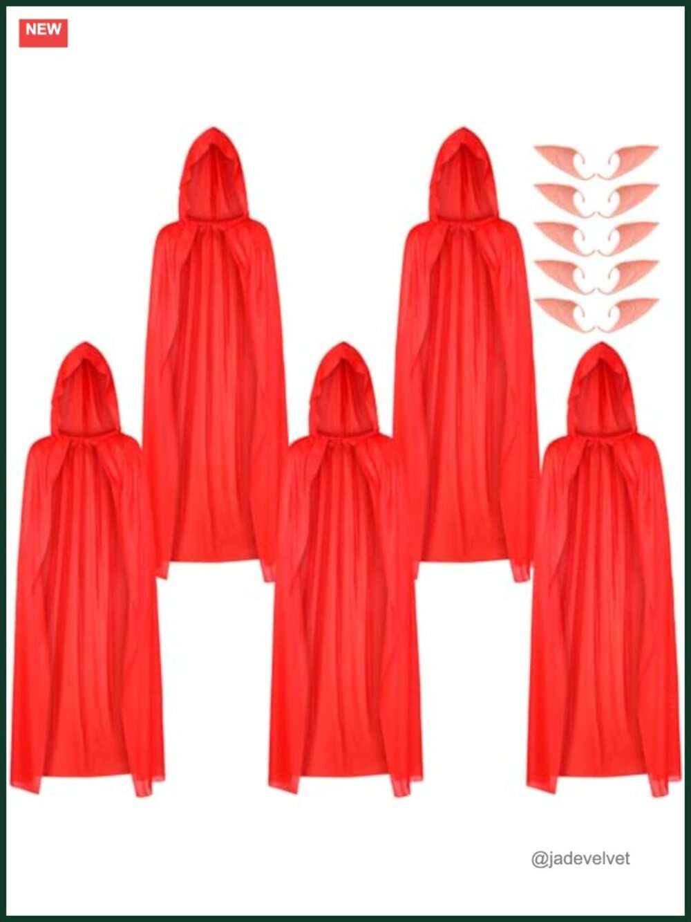 Halloween Red Cloak with Hood Vampire Cape
